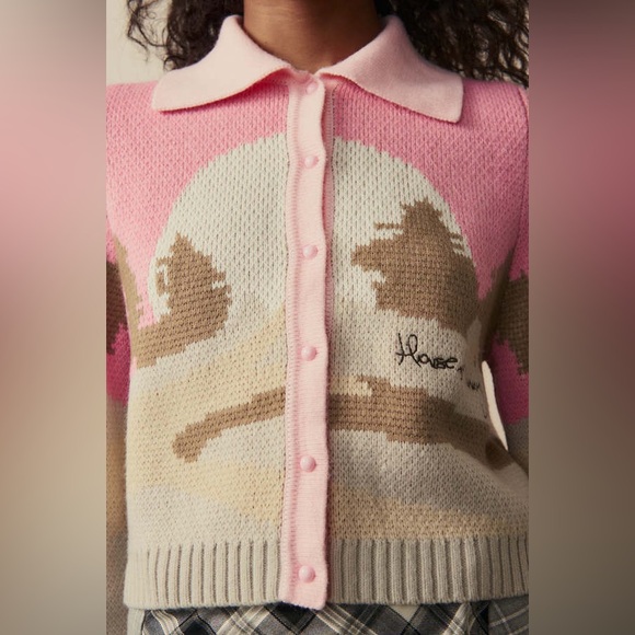 House of Sunny Daybreak Knit Cardigan - pink - US Size 8 - $145 MSRP - Picture 5 of 14